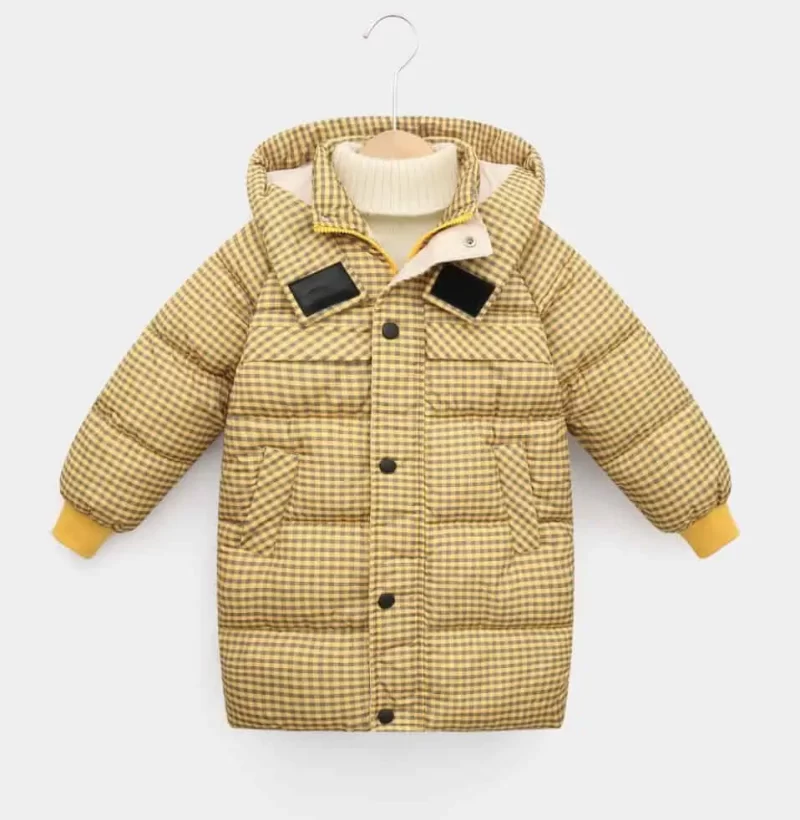 Chaqueta Térmica Infantil Cuadrillé Amarillo | La Ove Bee