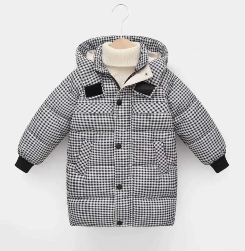 Chaqueta Térmica Infantil Cuadrillé Negra | La Ove Bee