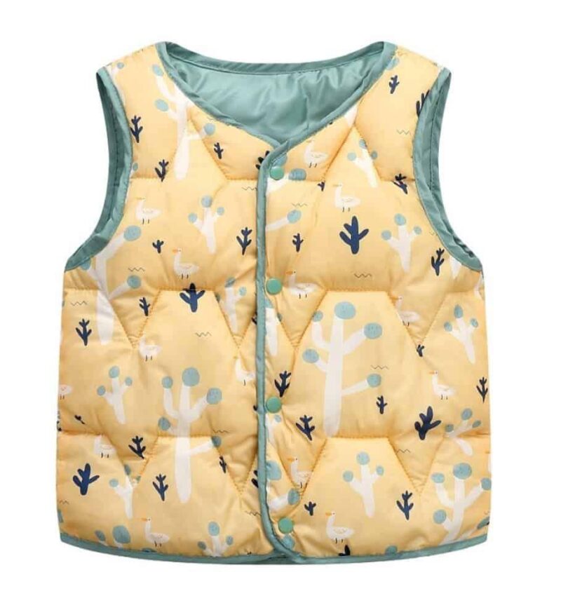 Chaqueta sin Mangas Botones Amarilla | La Ove Bee